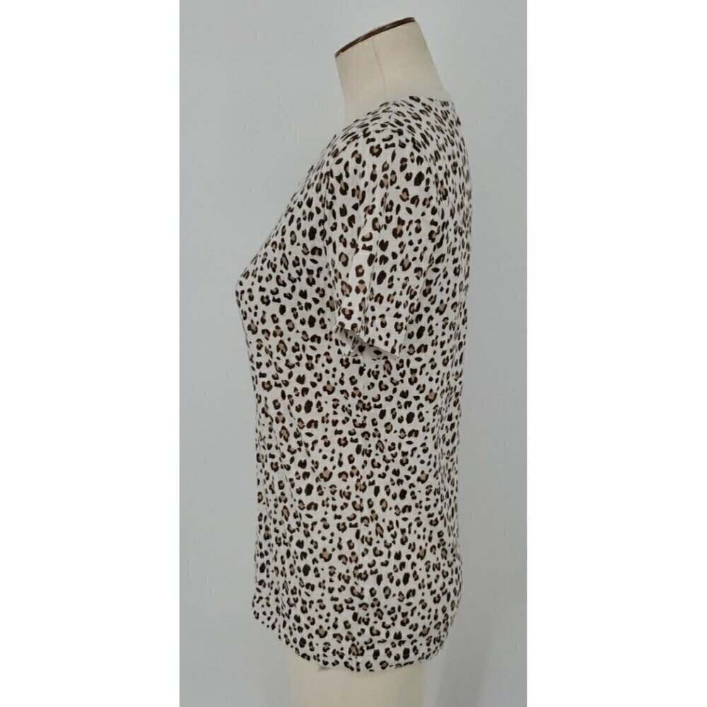 J.Crew Sz Small Vintage 100% Cotton Crewneck T-shirt in Leopard Print NWT - Picture 5 of 10